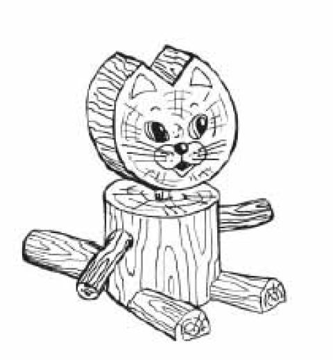 Кот из веток